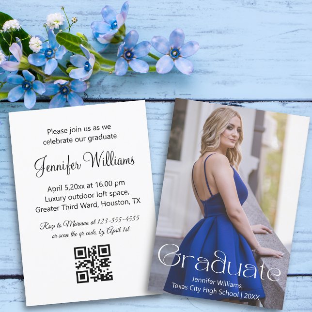 Invitación Código QR de RSVP para foto editorial moderna de g (Subido por el creador)