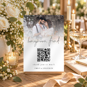 Invitación Código QR de superposición de foto Fondo de luna d