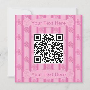 Invitación Código QR de trébol de 4 hojas divertido y elegant