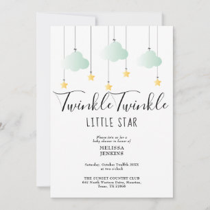 Invitación Código QR de Twinkle Twinkle Little Star para Baby