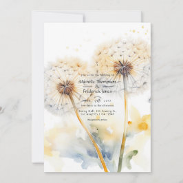 Invitación Código QR del Boda Dandelion