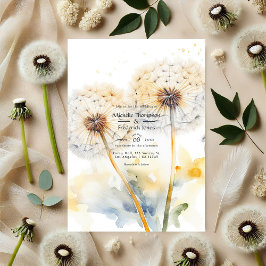 Invitación Código QR del Boda Dandelion