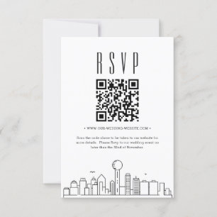 Invitación Código QR del Boda de Dallas RSVP