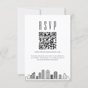 Invitación Código QR del Boda de Houston RSVP