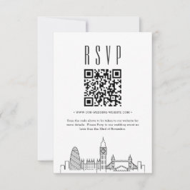 Invitación Código QR del Boda de Londres RSVP