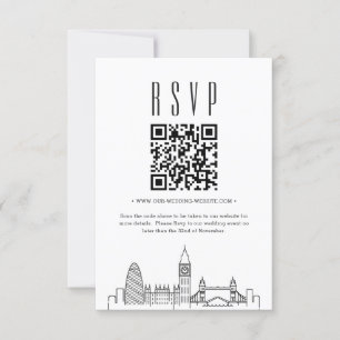 Invitación Código QR del Boda de Londres RSVP