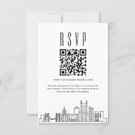 Invitación Código QR del Boda de Pittsburgh RSVP