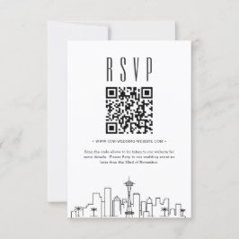 Invitación Código QR del Boda de Seattle RSVP
