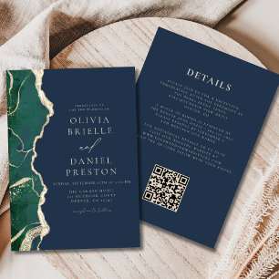 Invitación Código QR del Boda del Agante Azul de la Marina Ve