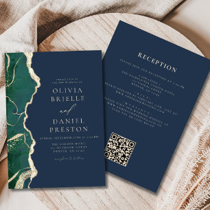 Invitación Código QR del Boda del Agante Azul de la Marina Ve