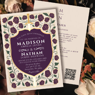 Invitación Código QR del Boda del Escudo de la Espada de los 