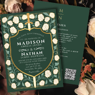Invitación Código QR del Boda del Escudo de la Espada Verde