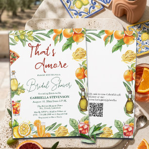 Invitación Código QR del cóctel italiano "That's Amore" nupci
