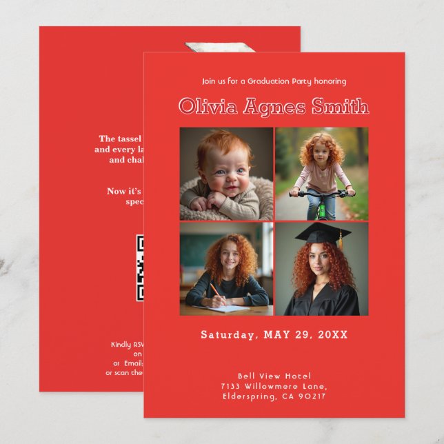 Invitación Código QR del Colegio Red Legacy (Anverso / Reverso)