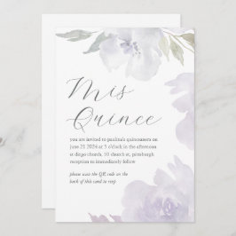 Invitación Código QR del cumpleaños floral de mis quince quin