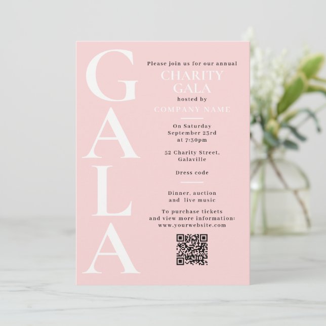 Invitación Código QR del evento de recaudación de fondos de l (Anverso de pie)