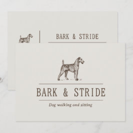 Invitación Código QR del negocio de paseo de perros Bark & St