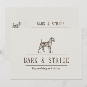 Invitación Código QR del negocio de paseo de perros Bark & St