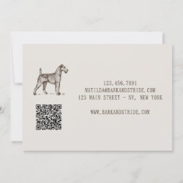 Invitación Código QR del negocio de paseo de perros Bark & St