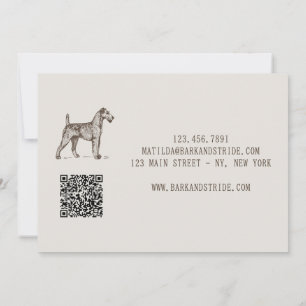 Invitación Código QR del negocio de paseo de perros Bark & St