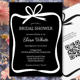 Invitación Código QR del PERSONALIZADO de ducha de novia con 