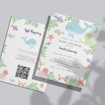 Código QR del registro de regalos para baby shower