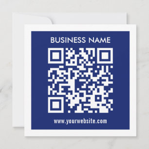 Invitación Código QR editable (generado al instante) Azul M