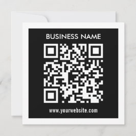 Invitación Código QR editable (generado al instante) | Negro