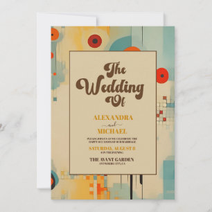 Invitación Código QR Elegante Boda Floral de Medianos del Sig