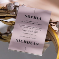 Código QR elegante boda minimalista color rosa pol