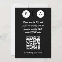 Código QR en blanco y negro, simple y elegante