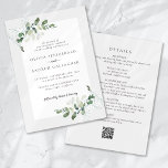 Invitación Código QR Eucalyptus todo en un Boda<br><div class="desc">Trae un toque de naturaleza a su día especial con nuestra hermosa Invitación a la Boda Eucalyptus Greenery.</div>