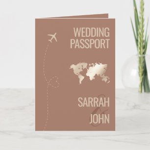 Invitación Código QR exclusivo moderno de boda de destino de 