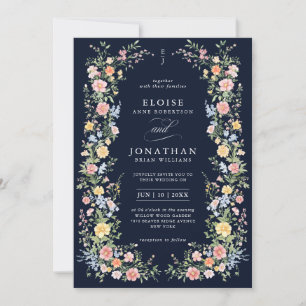 Invitación Código QR Floral Ornamental de Pastel Suave para B