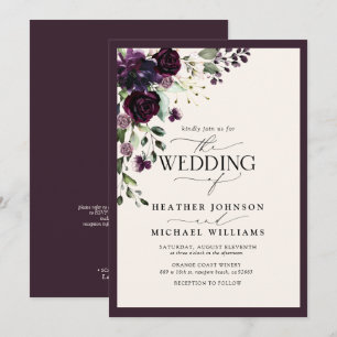 Invitación Código QR Floral Script de Acuarela en Crema y Cir