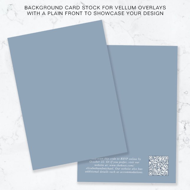 Invitación Código QR Fondo Azul Dusto Para Superposición De V (Subido por el creador)