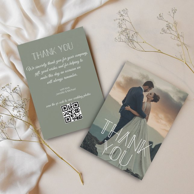 Invitación código qr foto boda de typography (Subido por el creador)