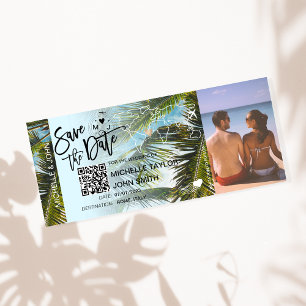 Invitación Código QR Foto Guardar la Fecha de Pasaje 