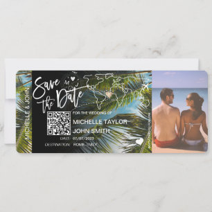 Invitación Código QR Foto Guardar la Fecha de Pasaje de Abord