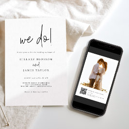 Invitación Código QR Foto moderna y caprichosa que hacemos Bo