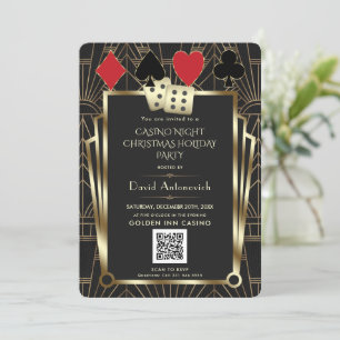 Invitación Código QR Las Vegas Casino Navidades nocturnos Vac