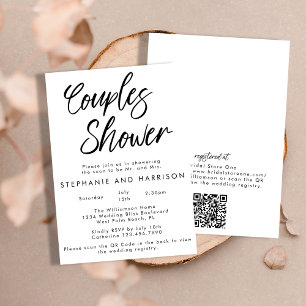 Invitación Código QR Minimalista Moderno Manuscrito para Fies