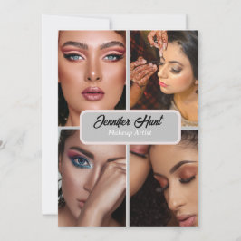Invitación código QR moderno de maquillaje de maquillaje de m