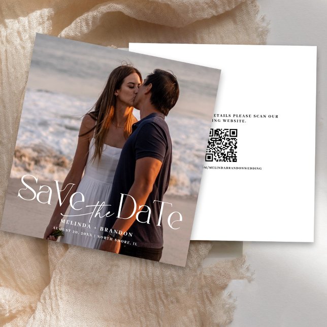 Invitación Código QR moderno para guardar la fecha de la boda (Subido por el creador)