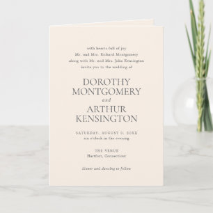 Invitación Código QR Neutral Moderno y Elegante para Boda Ter