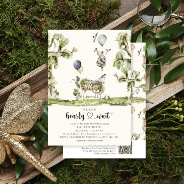 Invitación Código QR No Podemos Esperar Casi Bosque Invitació (Subido por el creador)