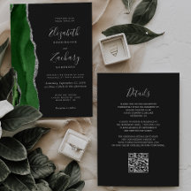 Código QR Nupcial Verde Plata Ágata Oscuro