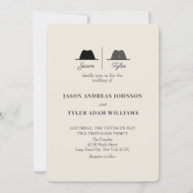 Código QR para Boda Gay de Dos Novios Modernos