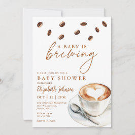 Invitación Código QR para la elaboración de café Baby Shower