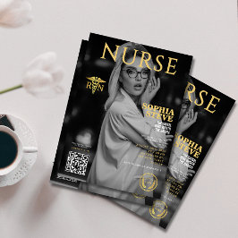 Invitación código qr para la graduación de fotos de la revist